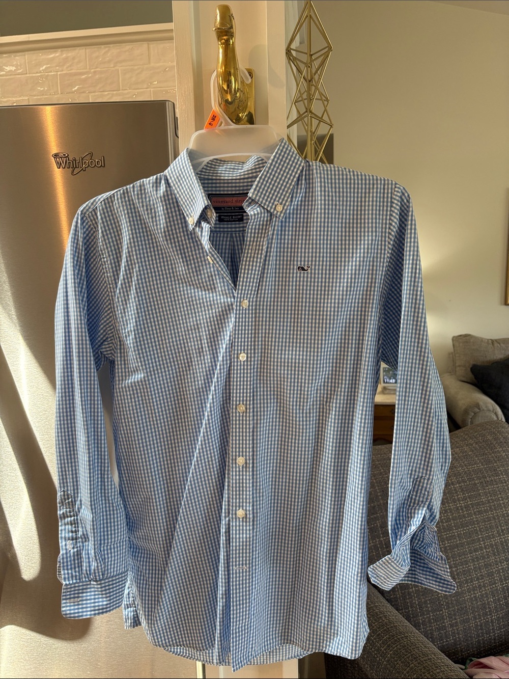 Vineyard Vines Blue & White Gingham Button-Down Shirt